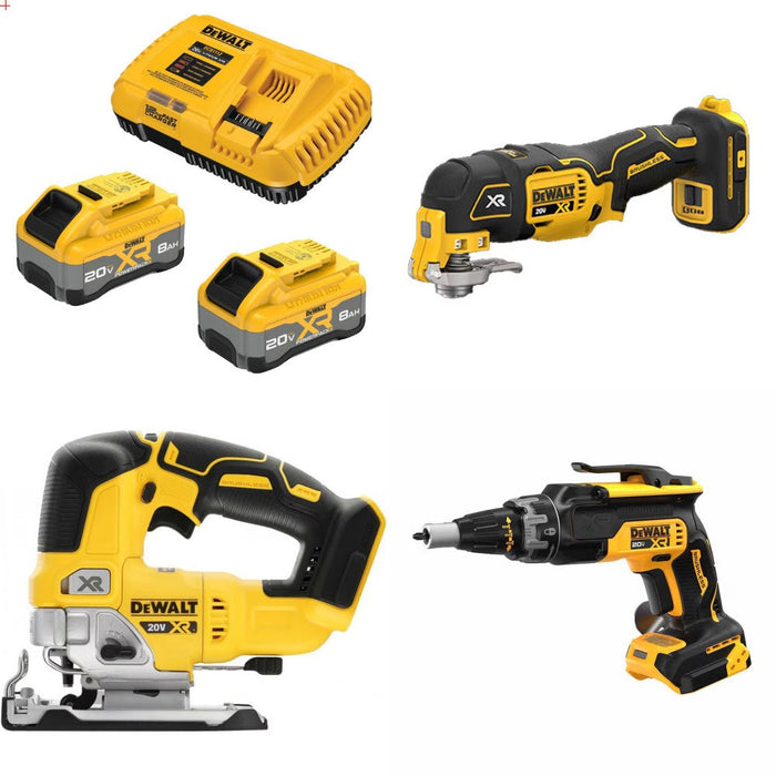 DeWalt 8Ah Kit W/ FREE Multi-Tool and FREE Jigsaw and FREE Screwgun