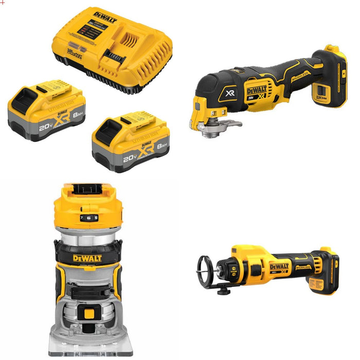 DeWalt DCB2108-2C Kit W/ FREE DCS356B and FREE DCW600B and FREE DCE555B