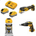 DeWalt Battery Kit W/ FREE Multi-Tool and FREE Router and FREE Screwgun