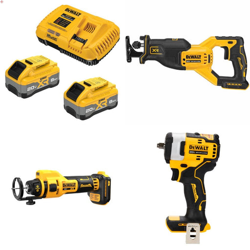 DeWalt 8Ah Kit W/ FREE Recip Saw and FREE Cut-Out and FREE 3/8in Wrench