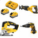 DeWalt DCB2108-2C 8Ah Starter Kit W/ FREE DCS382 Saw, DCS334 Jig Saw and DCF630 Screwgun