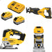 DeWalt DCB2108-2C 8Ah Starter Kit W/ FREE DCS382B Saw, DCS334B Jig Saw and DCW600B Router