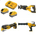 DeWalt DCB2108-2C 20V 8Ah Starter Kit W/ FREE DCS382 Saw, DCS356 Multi-Tool and DCE560 Caulk Gun