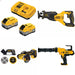DeWalt DCB2108-2C 8Ah Starter Kit W/ FREE DCS382B Saw, DCS438B Cut-Off Tool and DCE560B Caulk Gun