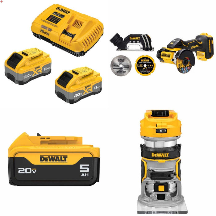 DeWalt DCB2108-2C Kit W/ FREE Cut-Off Tool, FREE Battery and FREE Router