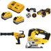 DeWalt DCB2108-2C Starter Kit W/ FREE DCS438B Cut-Off, DCE560B Caulk Gun and DCS334B Jig Saw