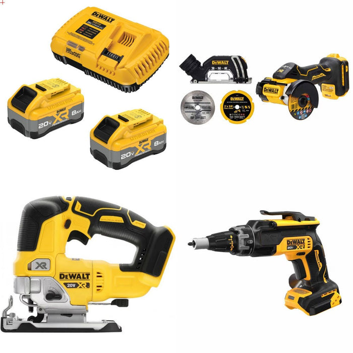 DeWalt DCB2108-2C Kit W/ FREE Cut-Off and FREE Jigsaw and FREE Screwgun