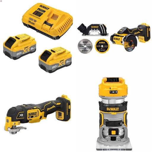 DeWalt DCB2108-2C 8Ah Kit W/ FREE Cutoff and FREE MultiTool and FREE Router