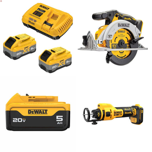 DeWalt 8Ah Kit W/ FREE 6-1/2 Saw and FREE 5Ah Battery and FREE Cutout Tool
