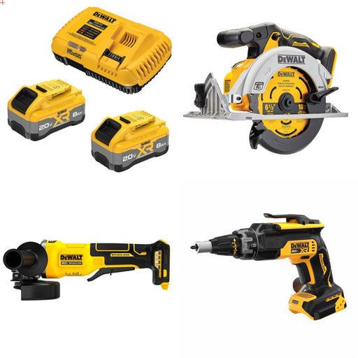 DeWalt 8Ah Battery Kit W/ FREE DCS565B and FREE DCG408B and FREE DCF630B