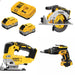 DeWalt DCB2108-2C 20V XR 8Ah Starter Kit W/ FREE DCS565B Saw, DCS334B Jig Saw and DCF630B Screwgun