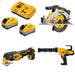 DeWalt DCB2108-2C 8Ah Starter Kit W/ FREE DCS565B Saw, DCS356B Multi-Tool and DCE560B Caulk Gun