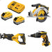 DeWalt DCB2108-2C 8Ah Starter Kit W/ FREE DCS565B Saw, DCS382B Recip Saw and DCF630B Screwgun