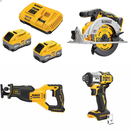 DeWalt 8Ah Kit W/ FREE DCS565B and FREE DCS382B and FREE DCF845B