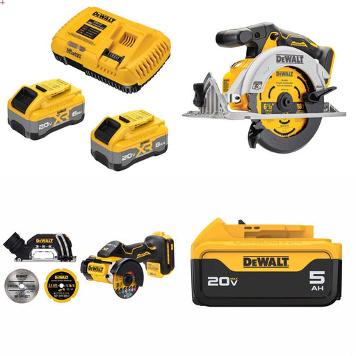 DeWalt 8Ah Kit W/ FREE DCS565B Saw and FREE Cut-Off and FREE 5.0Ah Batt