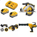 DeWalt DCB2108-2C 8Ah Starter Kit W/ FREE DCS565B Saw, DCS438B Cut-Off and DCE560B Caulk Gun
