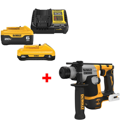 DeWalt DCB2460C 20V MAX 4Ah & 6Ah Starter Kit W/ FREE DCH172B Compact Hammer