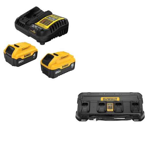 DeWalt DCB246C 20V MAX 6Ah/4Ah Starter Kit W/ DCB1404 4 Amp Multiport Charger