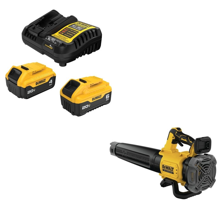 DeWalt DCB246C 20V MAX 6Ah/4Ah Starter Kit W/ DCBL722B XR Handheld Blower