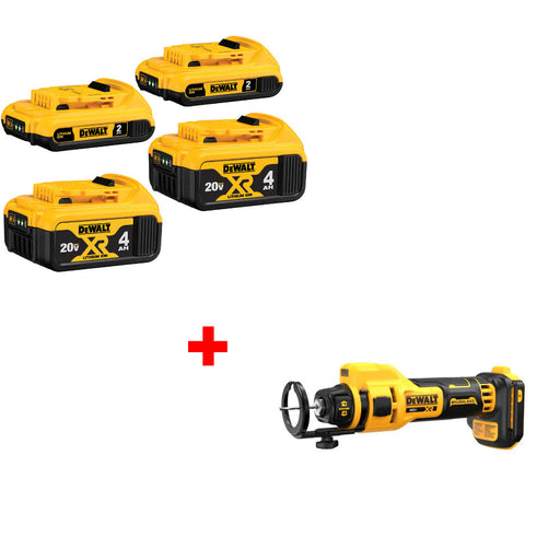 DeWalt DCB324-4 20V MAX Battery 4-Pack W/ FREE DCE555B 20V MAX Cut-Out Tool