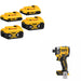 DeWalt DCB324-4 20V MAX Battery 4-Pack W/ FREE DCF860B 20V Max XR Impact Driver