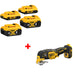 DeWalt DCB324-4 20V MAX Battery 4-Pack W/ FREE DCS356B 20V MAX XR Multi-Tool