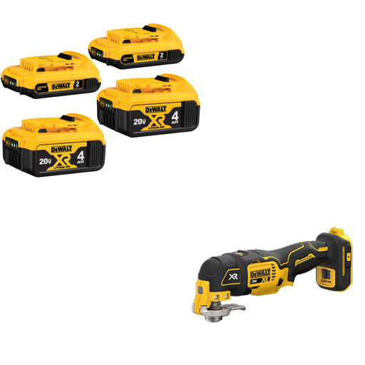 DeWalt DCB324-4 20V MAX Battery 4-Pack W/ FREE DCS356B 20V MAX XR Multi-Tool