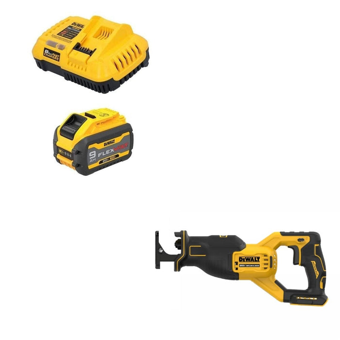 DeWalt DCB609C Battery and Charger Kit W/ FREE DCS382B Recip Saw