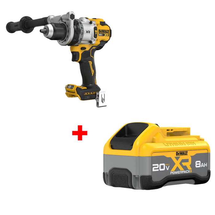 DeWalt DCD1007B 20V MAX XR 1/2" Drill W/ FREE DCB2108 20V MAX POWERPACK Battery