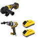 DeWalt DCB2104-2 POWERPACK 4Ah 2-Pack W/ DCD1007B Hammer Drill and DCG402B ATOMIC Angle Grinder