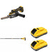 DeWalt DCE531B Concrete Vibrator W/ DCB2104-2 POWERPACK 4Ah 2-Pack and DCM200B Bandfile Sander