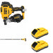 DeWalt DCN45RNB Roofing Nailer W/ DCE531B Concrete Vibrator and DCB2104-2 POWERPACK 4Ah 2-Pack