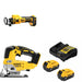 DeWalt DCE555B Drywall Cut-Out Tool Kit W/ DCS334B Jig Saw and FREE DCB205-2C Battery Kit