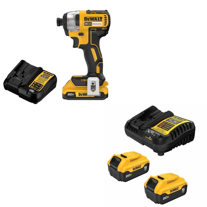 DeWalt DCF787D1 20V MAX 1/4 in. Impact Driver Kit W/ DCB205-2C 5.0Ah Starter Kit