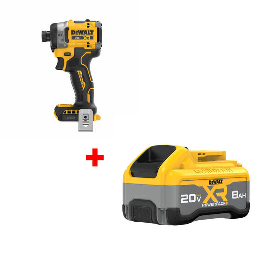 DeWalt DCF860B 20V Max XR 1/4" Impact Driver W/ FREE DCB2108 20V MAX XR Battery