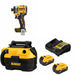 DeWalt DCF860B 20V Max Impact Driver Kit W/ DCV581H Wet-Dry Vacuum and FREE DCB205-2C Battery Kit
