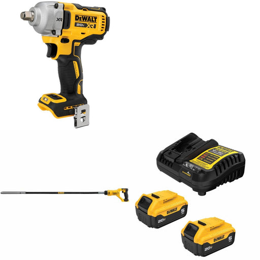 DeWalt DCF891B 20V MAX Impact Wrench Kit W/ DCE531B Pencil Vibrator and FREE DCB205 Battery Kit