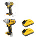 DeWalt DCF891B Mid-Range Impact Wrench W/ DCB2104-2 and DCF845B 3-Speed Impact Driver