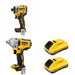 DeWalt DCF891B Mid-Range Impact Wrench W/ DCB2104-2 POWERPACK 4Ah 2-Pack and DCF860B
