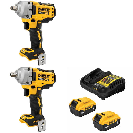 DeWalt DCF891B 20V MAX XR Impact Wrench Kit W/ DCF892B and FREE DCB205-2C Battery Kit