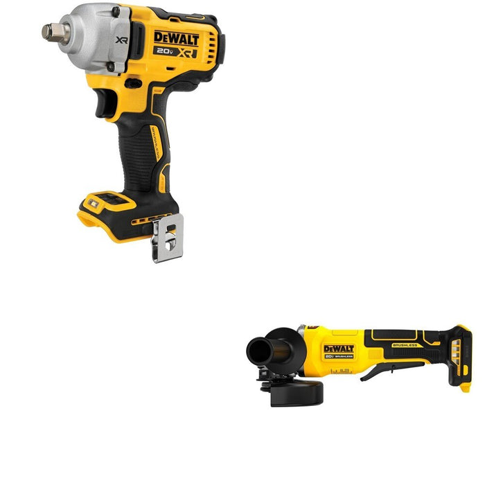 DeWalt DCF891B 20V MAX XR 1/2 in. Mid-Range Impact Wrench W/ DCG408B Paddle-Switch Grinder