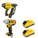 DeWalt DCN920B 21-Degree Framing Nailer W/ DCF891B Mid-Range Impact Wrench and DCB2104-2