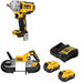 DeWalt DCF891B 20V MAX XR Impact Wrench Kit W/ DCS374B Band Saw and FREE DCB205-2C Battery Kit
