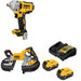 DeWalt DCF891B 20V MAX Impact Wrench Kit W/ DCS376B Bandsaw and FREE DCB205 Battery Kit