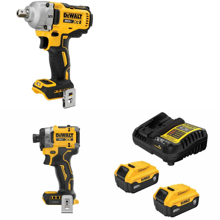 DeWalt DCF892B 20V MAX Impact Wrench Kit W/ DCF860B Impact Driver and FREE DCB205 Battery Kit