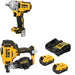DeWalt DCF892B 20V MAX Impact Wrench Kit W/ DCN45RNB Roofing Nailer and FREE DCB205-2C Battery Kit