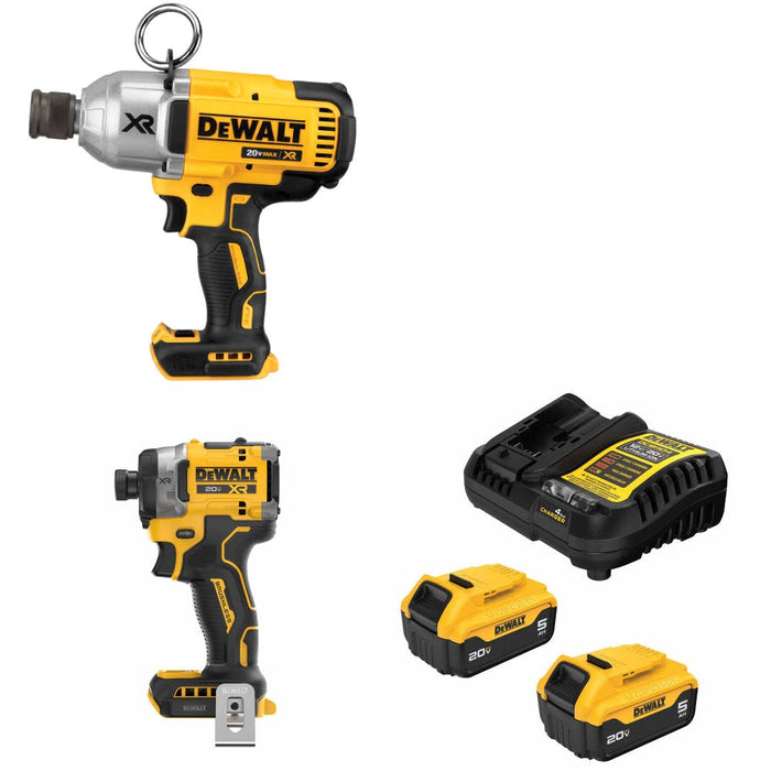 DeWalt DCF898B Impact Wrench Kit W/ DCF860B Impact Driver and FREE DCB205 Battery Kit