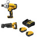 DeWalt DCF898B Impact Wrench Kit W/ DCS384B Reciprocating Saw and FREE DCB205-2C Battery Kit