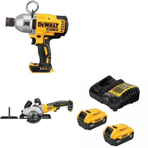 DeWalt DCF898B Impact Wrench Kit W/ DCS571B Circular Saw and FREE DCB205 Battery Kit