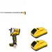 DeWalt DCE531B Concrete Vibrator W/ DCB2104-2 POWERPACK 4Ah 2-Pack and DCF921B Impact Wrench